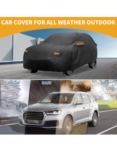 Funda Impermeable para Coche Toyota Yaris 210D Negra 2