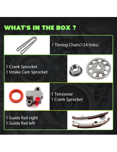 Kit de cadena de distribución SCITOO para Toyota y Scion 1.5L