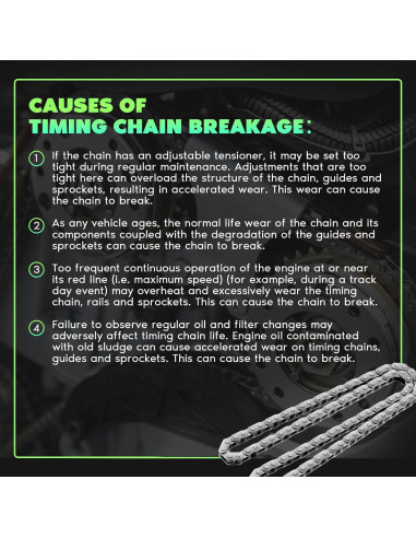 Kit de cadena de distribución SCITOO para Toyota y Scion 1.5L