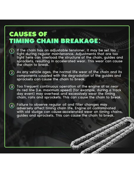 Kit de cadena de distribución SCITOO para Toyota y Scion 1.5L