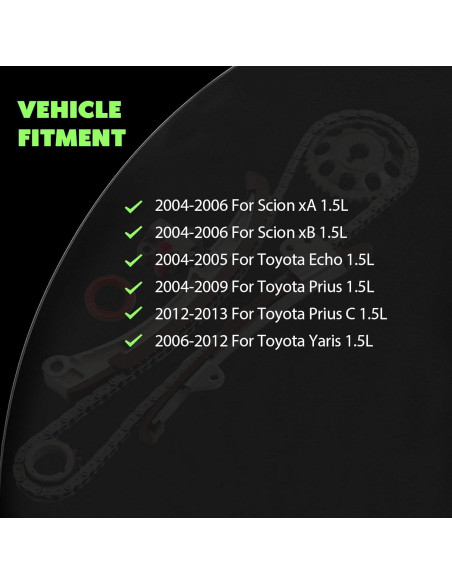 Kit de cadena de distribución SCITOO para Toyota y Scion 1.5L