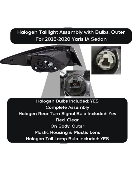 Luz Trasera Exterior Alligator para Yaris iA 2016-2020