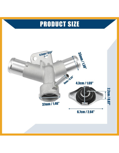Cuello de Llenado de Radiador Partuto para Toyota Yaris 2007-2018