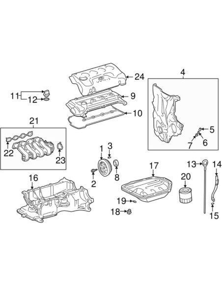 Set de Filtros de Aire y Aceite FCS para Toyota Yaris 1.5L 2006-2017