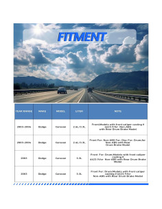 Kit de Freno Delantero Anpulsero para Dodge Caravan 2003-2004 2