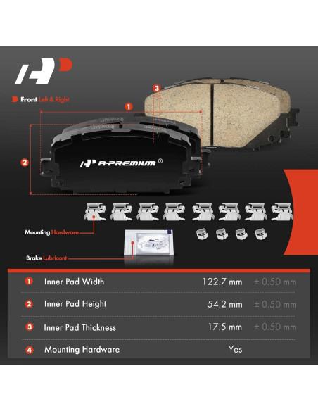 Juego de Pastillas de Freno Cerámicas A-Premium Toyota Yaris 2012-2018