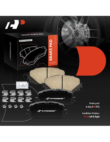 Juego de Pastillas de Freno Cerámicas A-Premium Toyota Yaris 2012-2018