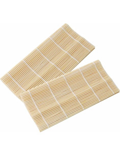 Kit de Sushi Gimbap Garasani - 2 Mates de Bambú 24x24 cm 2