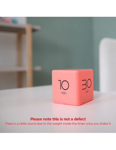 Temporizador Cube Mooas Coral - 4 Configuraciones de Tiempo