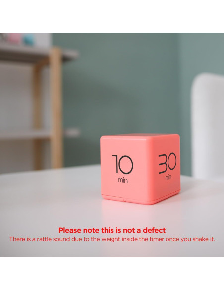 Temporizador Cube Mooas Coral - 4 Configuraciones de Tiempo