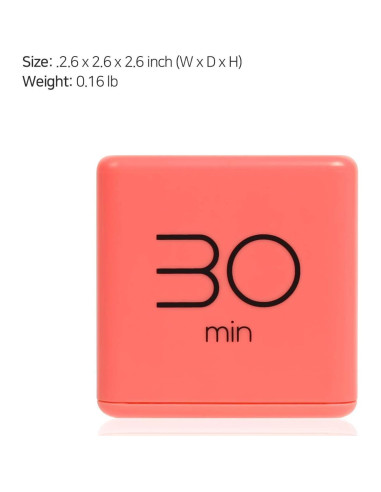 Temporizador Cube Mooas Coral - 4 Configuraciones de Tiempo