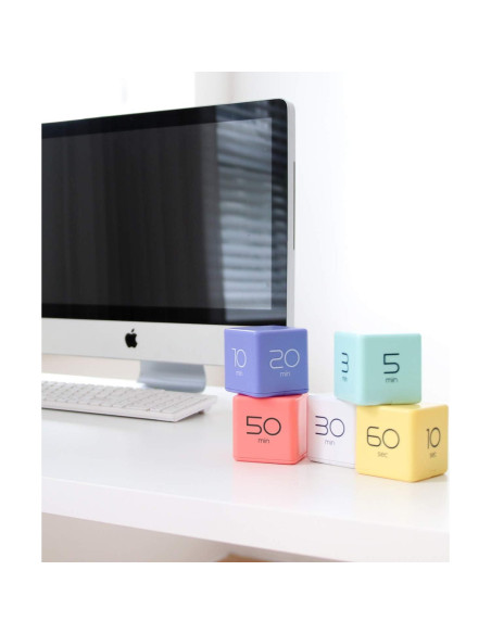 Temporizador Cube Mooas Coral - 4 Configuraciones de Tiempo