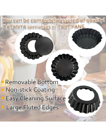 Moldes de Tartaleta Floreada DATANYA 3.15" 12 Piezas