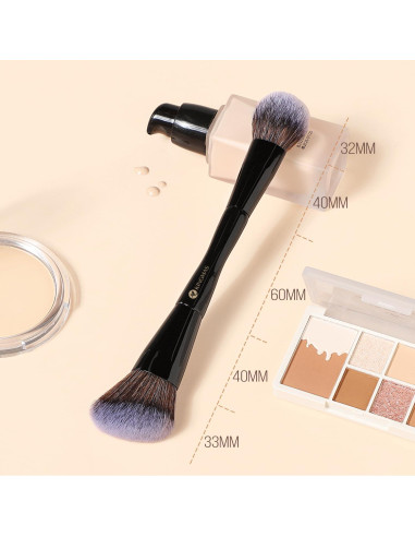 Brocha de Maquillaje Doble Cara KINGMAS - Cerdas Sintéticas