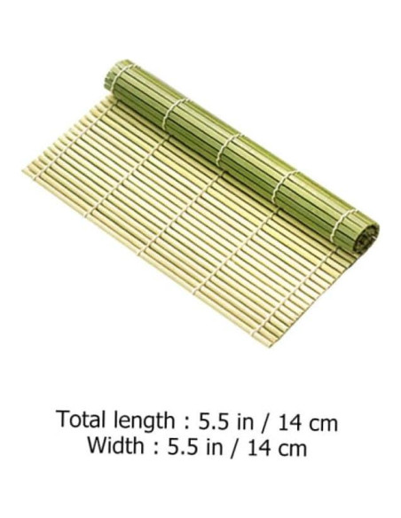 Esteras de Bambú para Sushi Kichvoe 14x14 cm - Kit DIY
