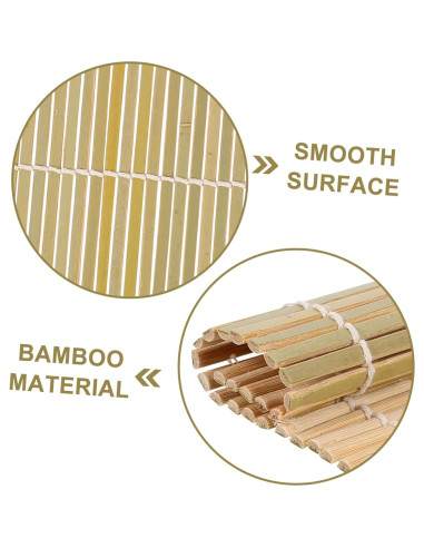Esteras de Bambú para Sushi Kichvoe 14x14 cm - Kit DIY