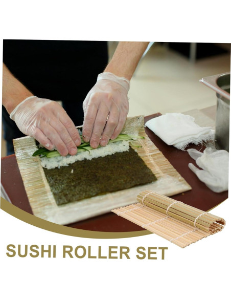 Esteras de Bambú para Sushi Kichvoe 14x14 cm - Kit DIY