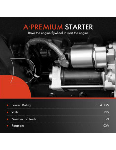 Motor de arranque A-Premium Toyota Yaris 2012-2018 1.5L 12V 2
