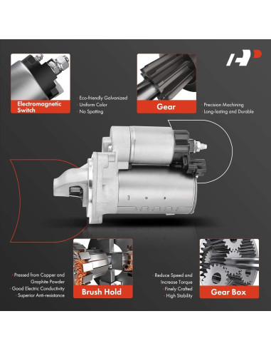 Motor de arranque A-Premium Toyota Yaris 2012-2018 1.5L 12V