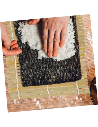 Esteras de Bambú para Sushi Kichvoe 14x14 cm - Kit DIY