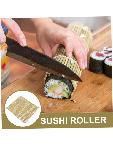 Esteras de Bambú para Sushi Kichvoe 14x14 cm - Kit DIY