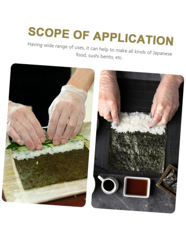 Esteras de Bambú para Sushi Kichvoe 14x14 cm - Kit DIY