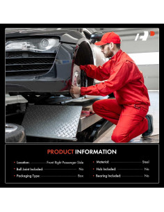 Ejes de Suspensión Delantera A-Premium para Toyota Yaris 2007-2019, Prius C 2012-2019 2