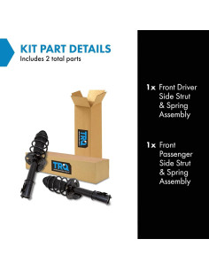Kit de Amortiguador y Resorte TRQ para Toyota Yaris 2012-2015 2