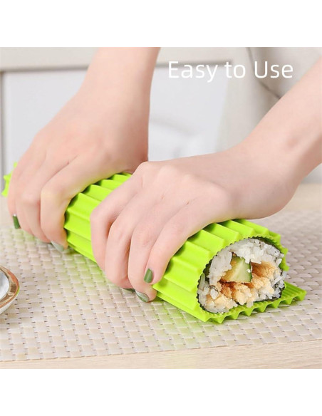 Estera de Sushi Antiadherente LIUHUIZEYU 22x20 cm Verde