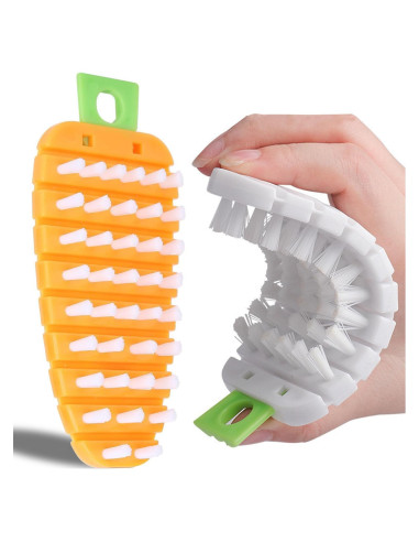Cepillo de Limpieza de Vegetales Qiifaiikooii - 2 Pcs Antideslizante