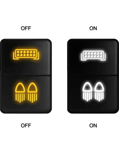 Interruptor de Luz Toyota Doble Función Naranja-Blanco 2