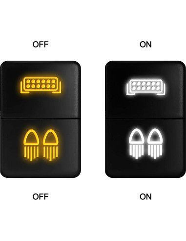 Interruptor de Luz Toyota Doble Función Naranja-Blanco