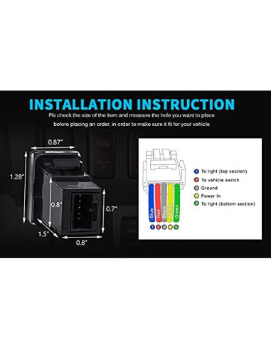 Interruptor de Luz Toyota Doble Función Naranja-Blanco