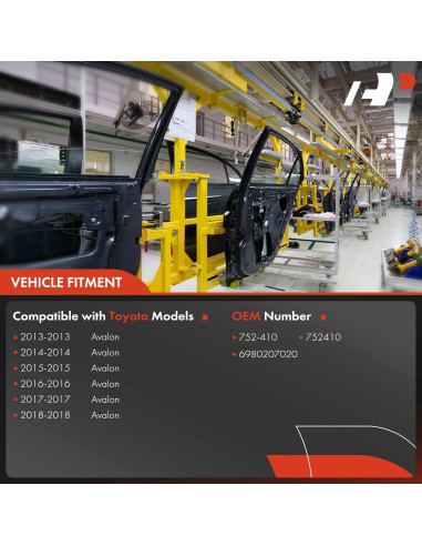 Regulador de Ventana Eléctrico A-Premium Toyota Avalon 2013-2018