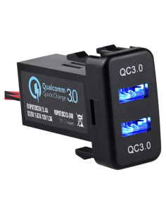 Cargador Doble USB Quick Charge 3.0 Cllena para Toyota