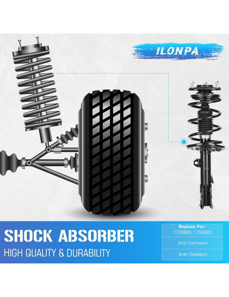 Ejes Completos Frontales ILONPA para Toyota Corolla 2014-2019