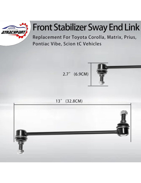 Enlaces de Estabilizador Delantero ATRACYPART K80230 x2