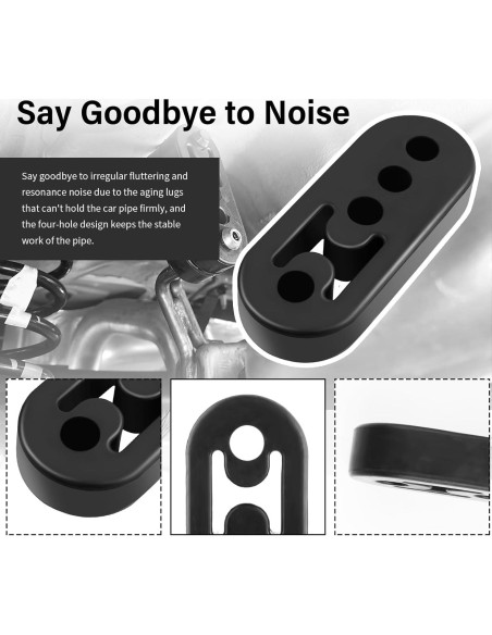 Soportes de Escape YGDMD 12mm EPDM 2PCS para Vehículos