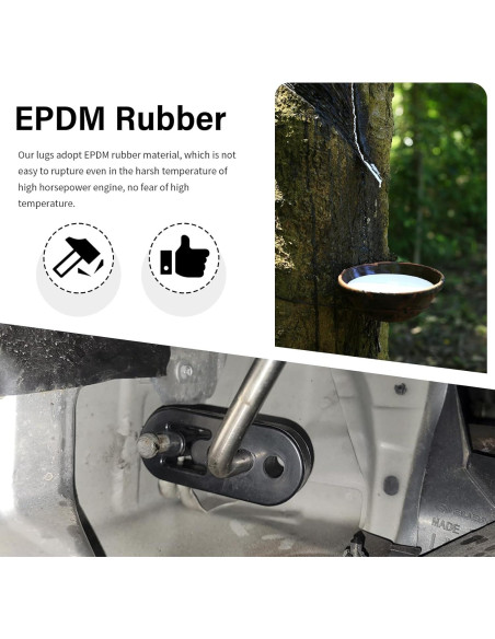 Soportes de Escape YGDMD 12mm EPDM 2PCS para Vehículos