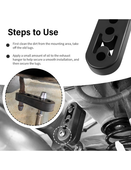 Soportes de Escape YGDMD 12mm EPDM 2PCS para Vehículos