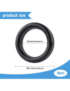 4 Soportes de Escape de Goma Salior para Automóviles 69mm 2