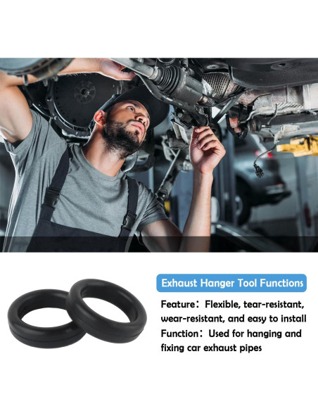 4 Soportes de Escape de Goma Salior para Automóviles 69mm