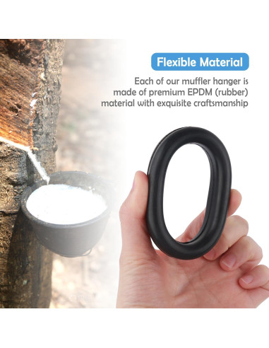 4 Soportes de Escape de Goma Salior para Automóviles 69mm