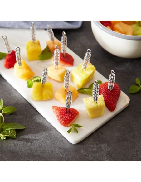 Juego de Palillos Reutilizables RSVP Internacional - 12 Piezas Acero Inoxidable