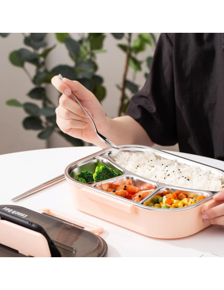 Juego de Palillos y Cucharas Kucensi Acero Inoxidable 3 Piezas