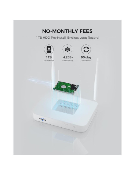 Cámara de Seguridad Solar Hiseeu 4MP Inalámbrica Exterior