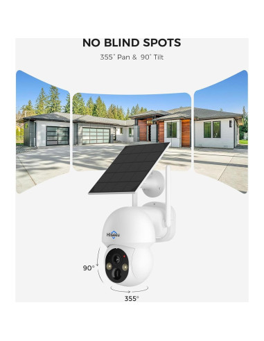 Cámara de Seguridad Solar Hiseeu 4MP Inalámbrica Exterior