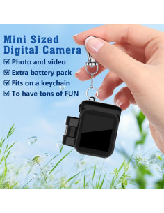 Mini Cámara Llavero ZXJ486957 1080P HD Retro Snap Negra 2