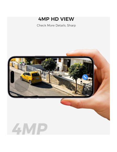 Cámara de Seguridad Solar Hiseeu 4MP Inalámbrica Exterior