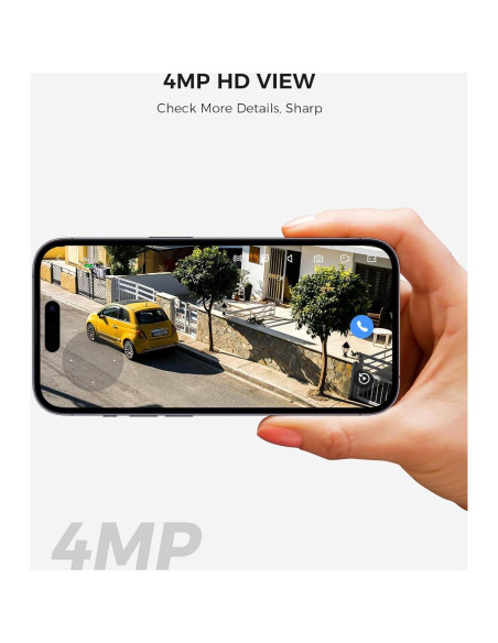 Cámara de Seguridad Solar Hiseeu 4MP Inalámbrica Exterior